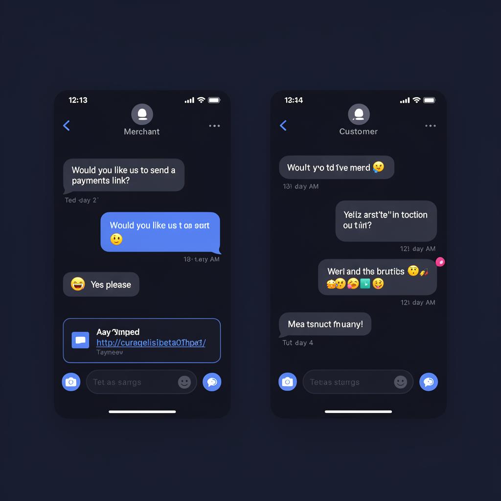No-code payment links via messaging